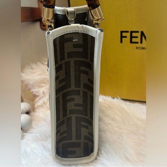 ⭐️🇮🇹 FENDI 2021 Mini FF Zucca Sunshine Shopper Tote✨ - Picture 3 of 11